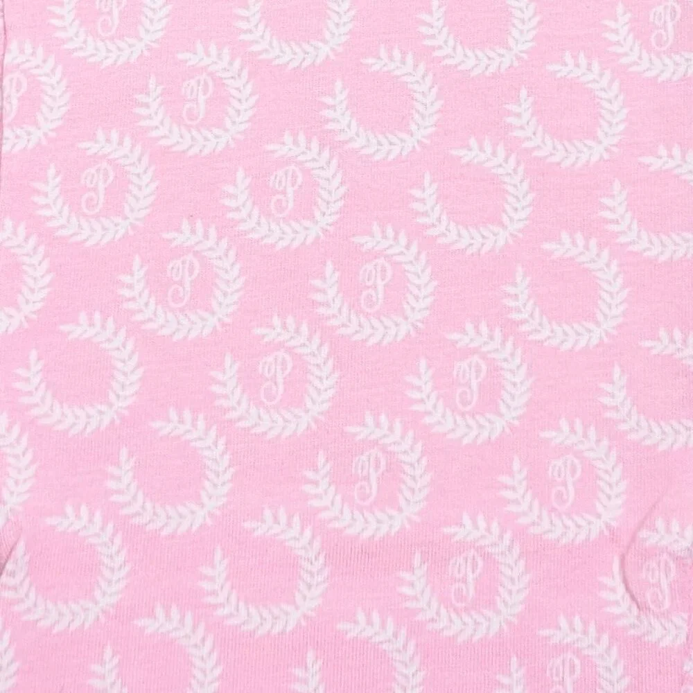 Booky Full length Soft Cotton stretchy Baby Pink Wreath leggings Skinny Fit NWOT